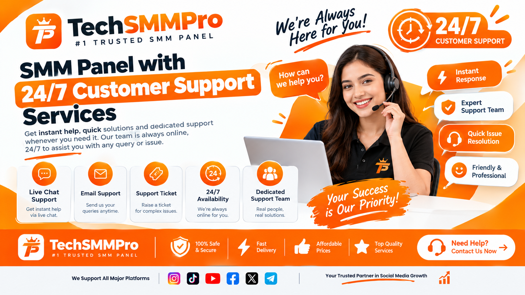 SMM Panel with 24/7 Customer Support Services